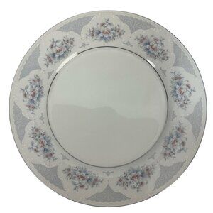 Vintage Silverie Sapphire Fine China Plate Pink & Blue Floral Platinum Trim